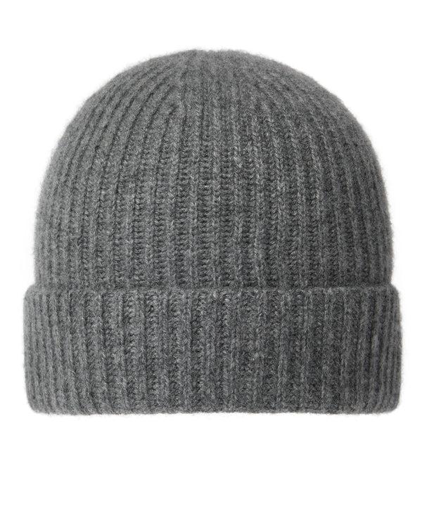 n.peal Unisex Ribbed Cashmere Hat In Elephant Grey