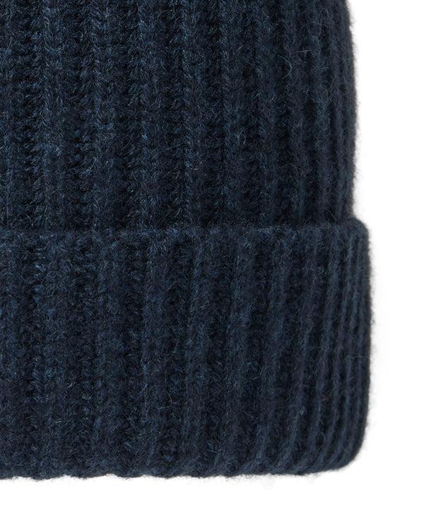 N.peal Unisex Ribbed Cashmere Hat In Indigo Blue