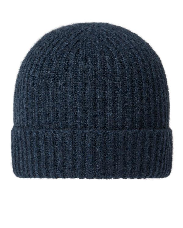 n.peal Unisex Ribbed Cashmere Hat In Indigo Blue