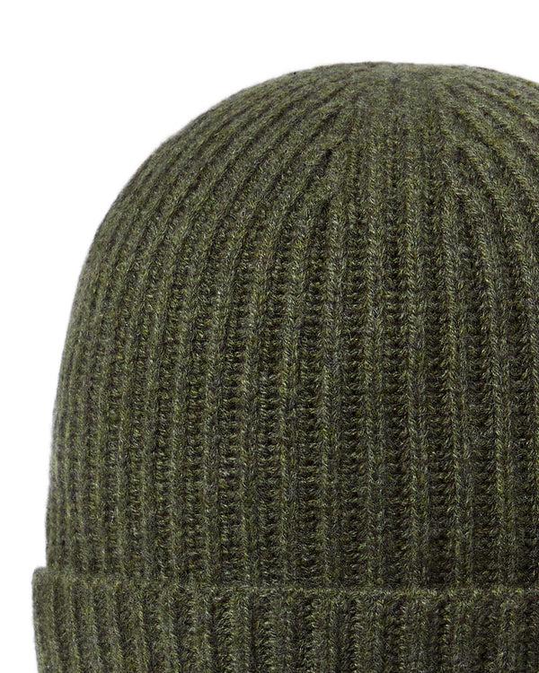 N.peal Unisex Ribbed Cashmere Hat In Moss Green