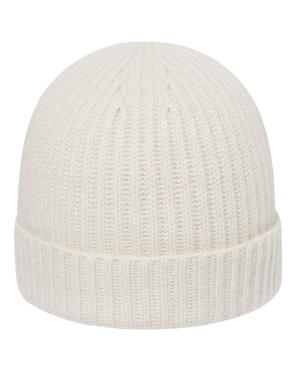 n.peal Unisex Ribbed Cashmere Hat In Snow Grey