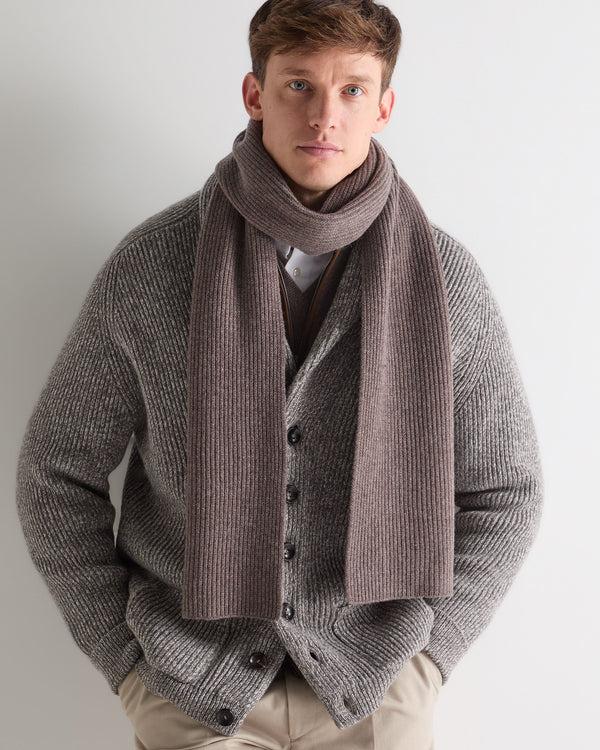 N.peal Unisex Ribbed Cashmere Scarf In Otter Brown