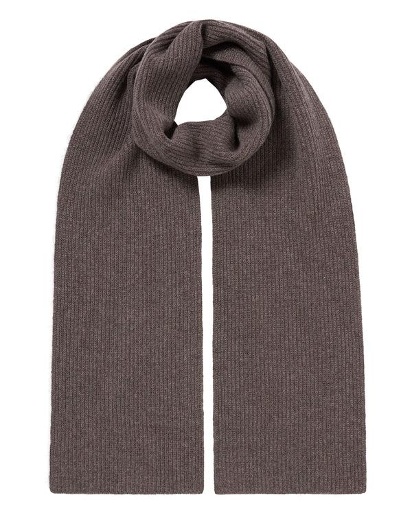 n.peal Unisex Ribbed Cashmere Scarf In Otter Brown