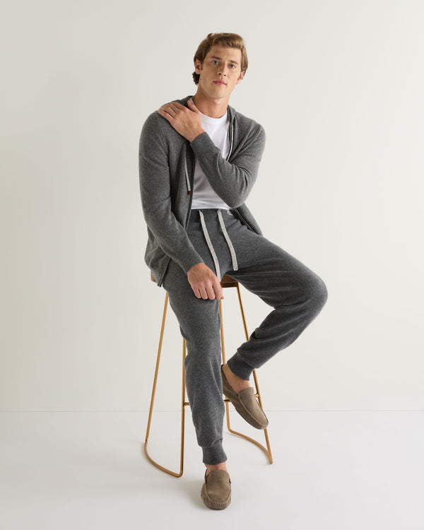 N.peal Unisex Suede Moccasin In Taupe Brown