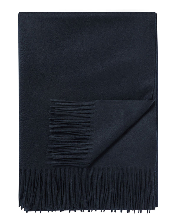 n.peal Unisex Woven Cashmere Blanket In Navy Blue