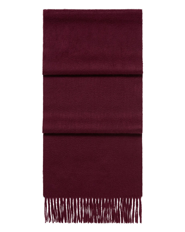 n.peal Unisex Woven Cashmere Scarf In Bordeaux Red