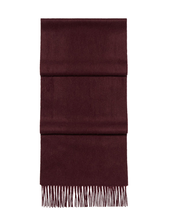 n.peal Unisex Woven Cashmere Scarf In Claret Red