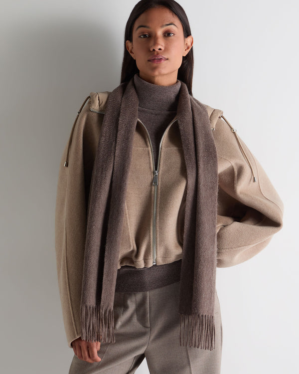 N.peal Unisex Woven Cashmere Scarf In Otter Brown
