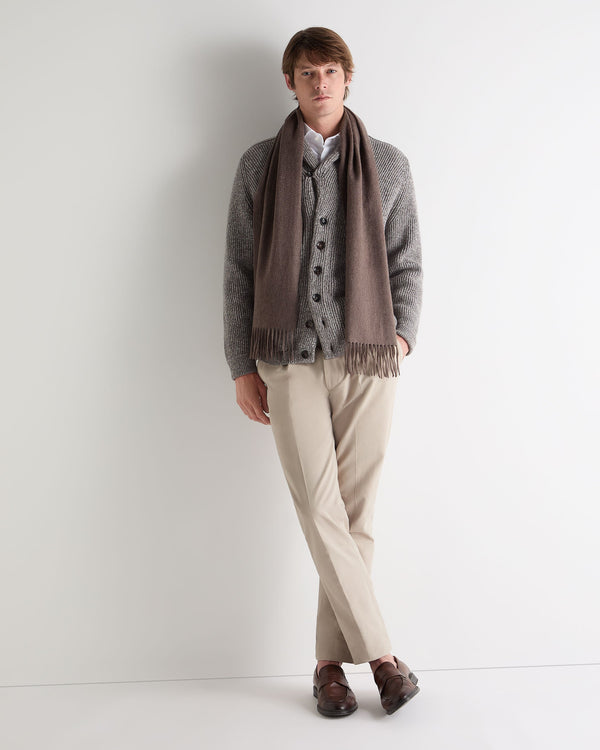 N.peal Unisex Woven Cashmere Scarf In Otter Brown