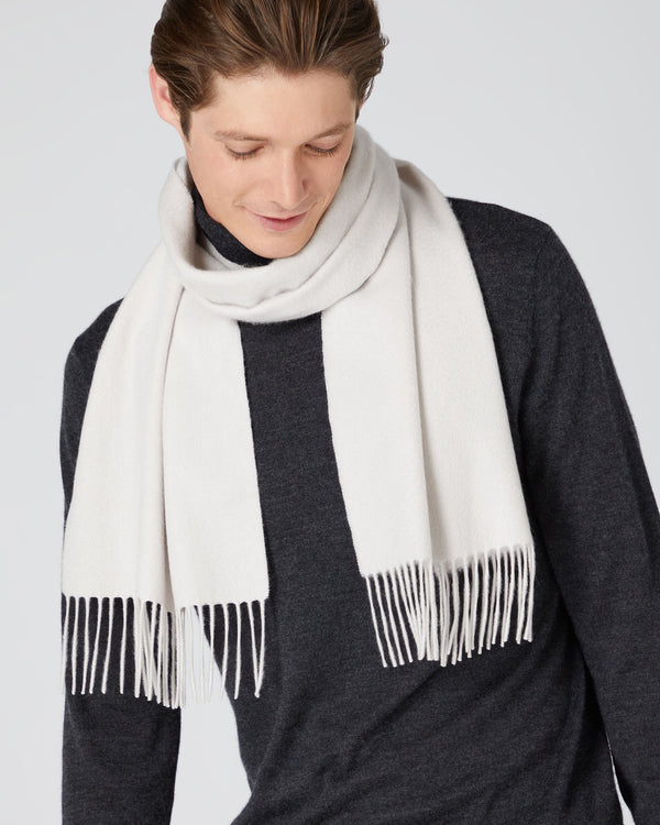 N.peal Unisex Woven Cashmere Scarf In Snow Grey