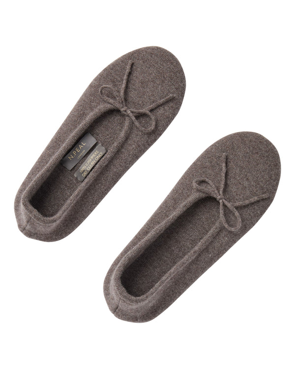 n.peal Women's Cashmere Slippers In Otter Brown