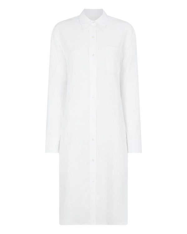 N.peal Women's Catania Linen Shirt Dress In White