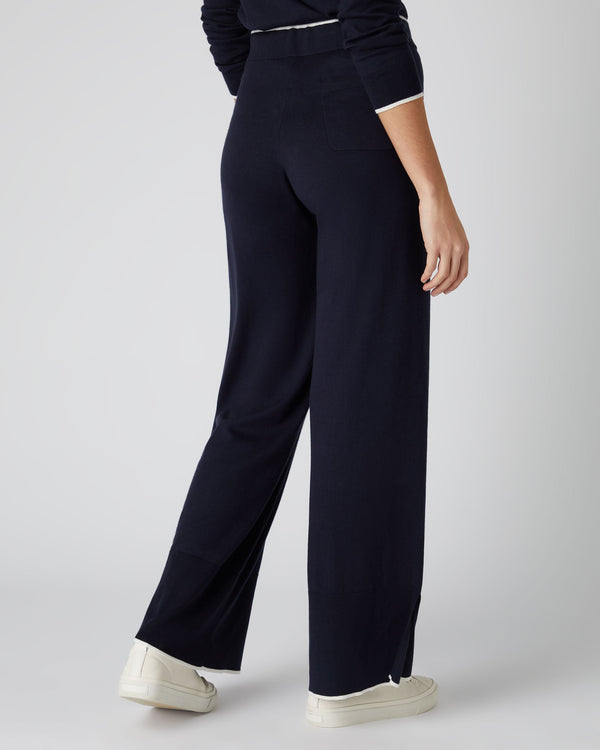 N.peal Women's Cotton Cashmere Pant In Navy Blue