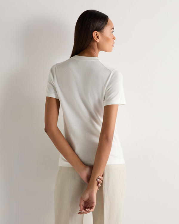 N.peal Women's Cotton T-Shirt In White