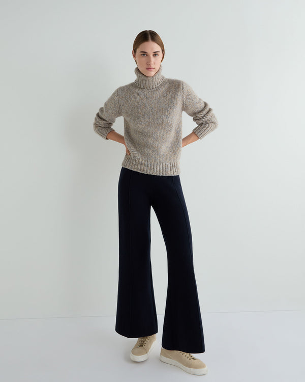 N.peal Women's Double Face Pants In Navy Blue