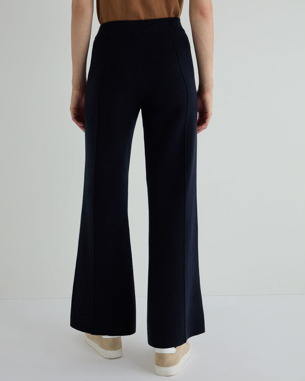 N.peal Women's Double Face Pants In Navy Blue