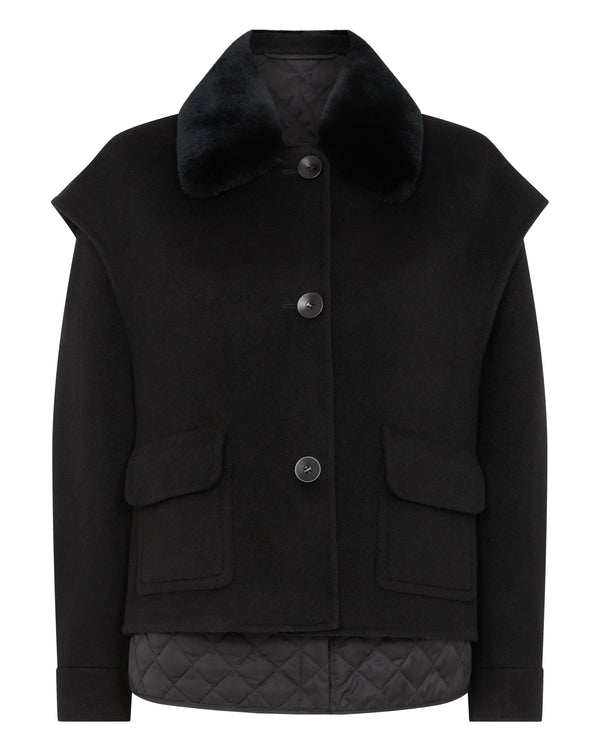 N.peal Women's Emeline Double Coat In Black