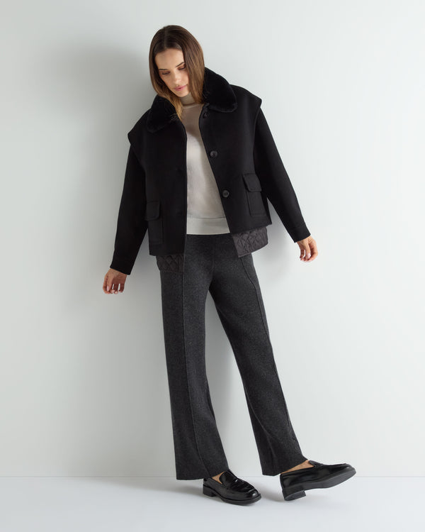 N.peal Women's Emeline Double Coat In Black