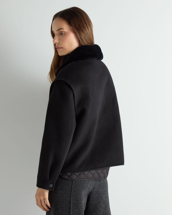 N.peal Women's Emeline Double Coat In Black