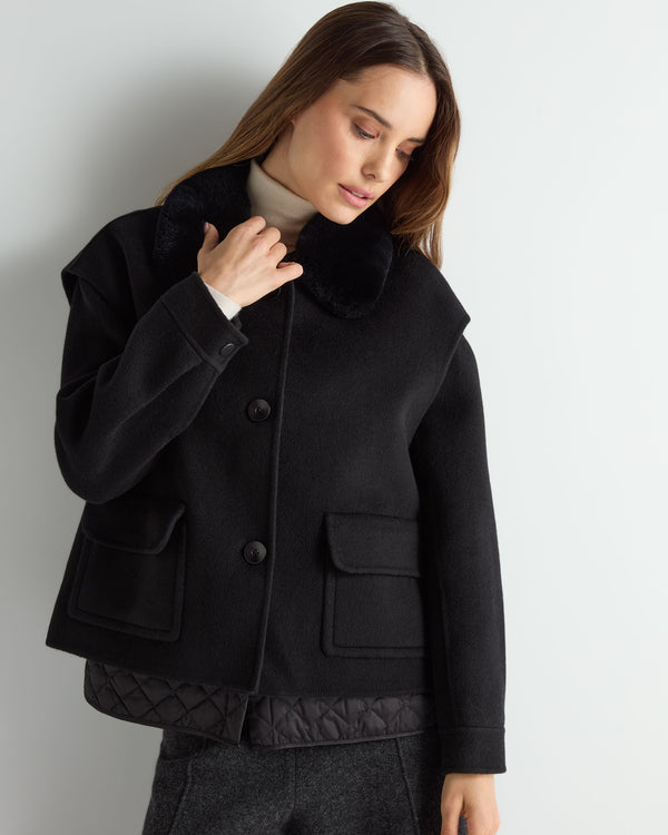 n.peal Women's Emeline Double Coat In Black
