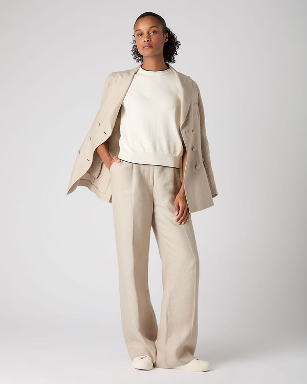 N.peal Women's Florence Linen Pant In Oat Brown