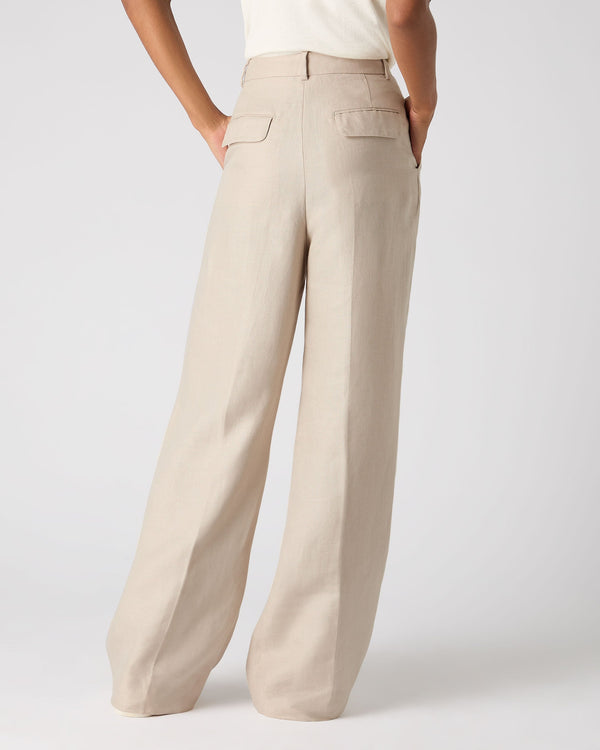 N.peal Women's Florence Linen Pant In Oat Brown