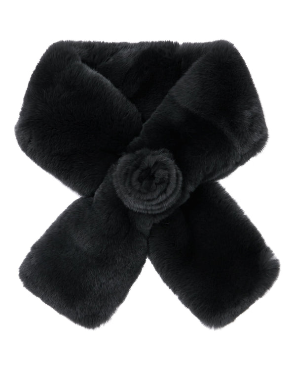 n.peal Women's Fur Neck Warmer In Dark Grey