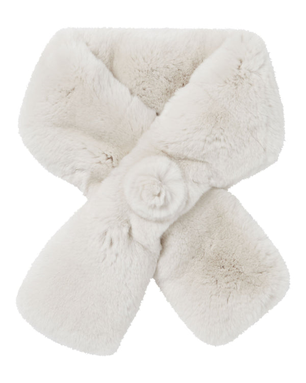 n.peal Women's Fur Neck Warmer In Snow Grey