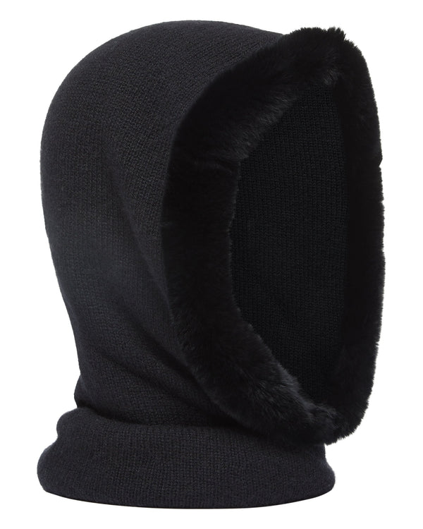 n.peal Women's Fur Trim Ski Hood In Black