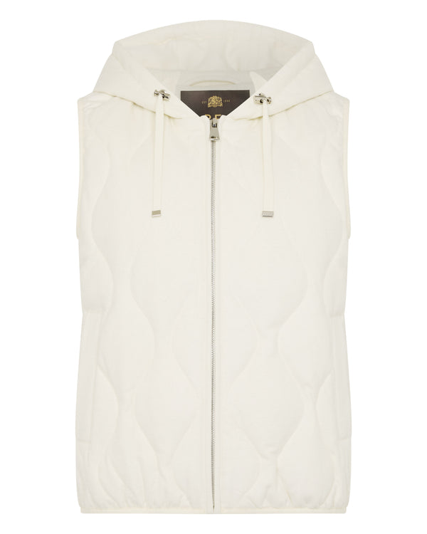 N.peal Women's Padded Gilet With Hood In White