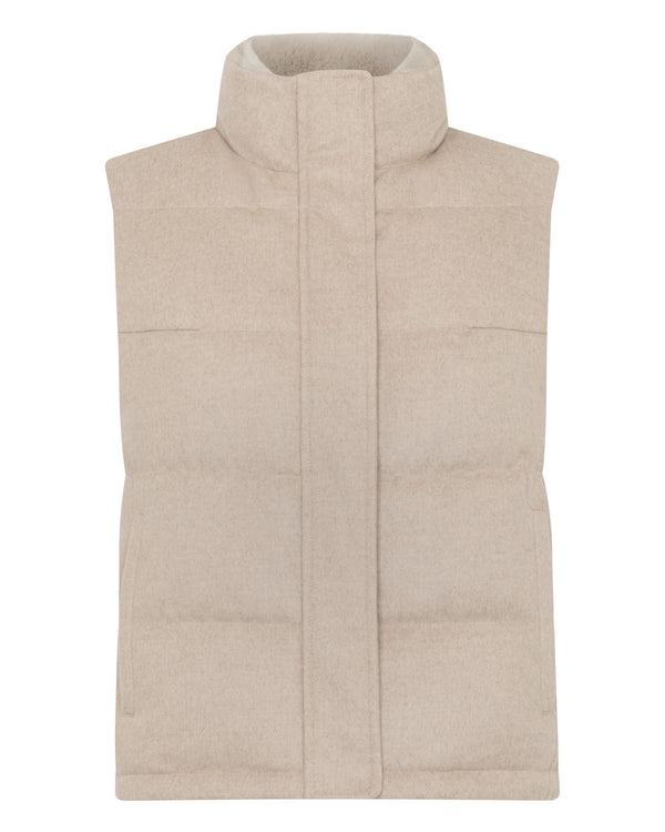 N.peal Women's Reversible Rex Gilet In Beige Brown