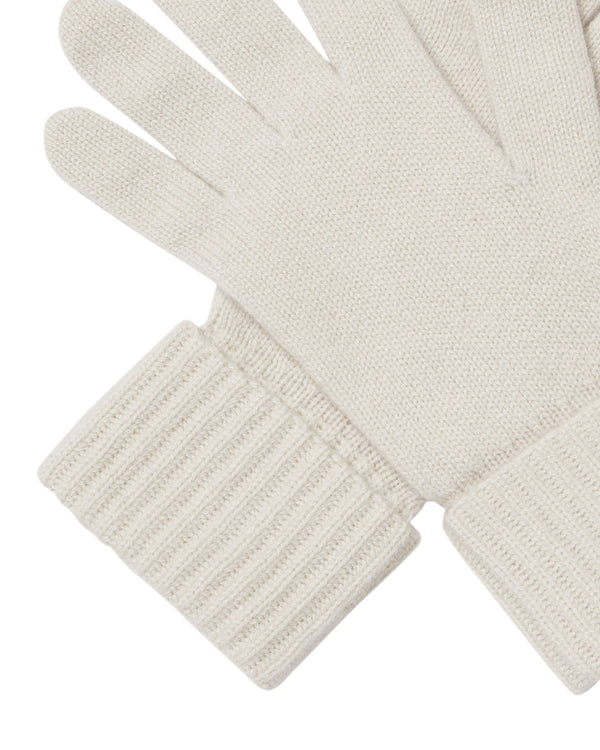 N.peal Women's Ribbed Cashmere Gloves In Snow Grey