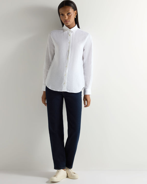 N.peal Women's Rochelle Linen Shirt In White
