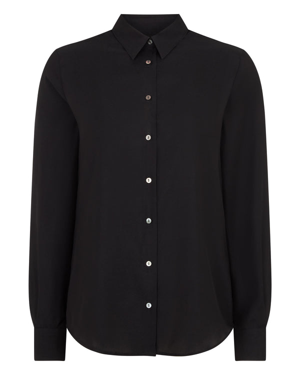 N.peal Women's Rochelle Silk Shirt In Black