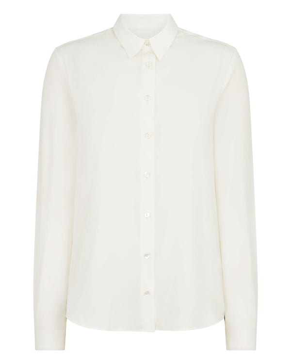 N.peal Women's Rochelle Silk Shirt In White
