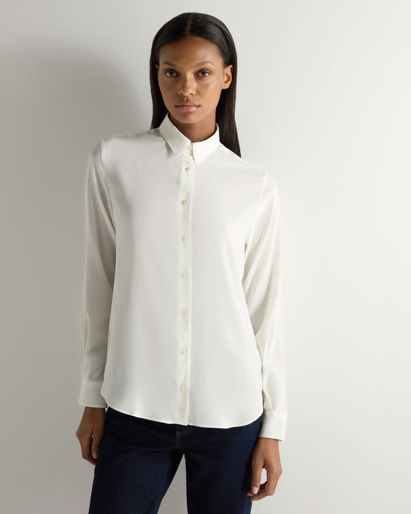 n.peal Women's Rochelle Silk Shirt In White