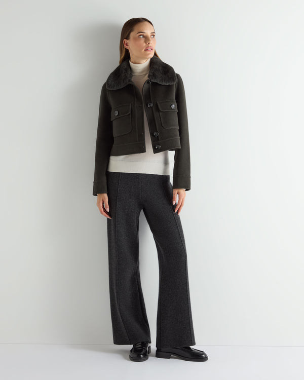 N.peal Women's Rosie Rex Collared Jacket In Green