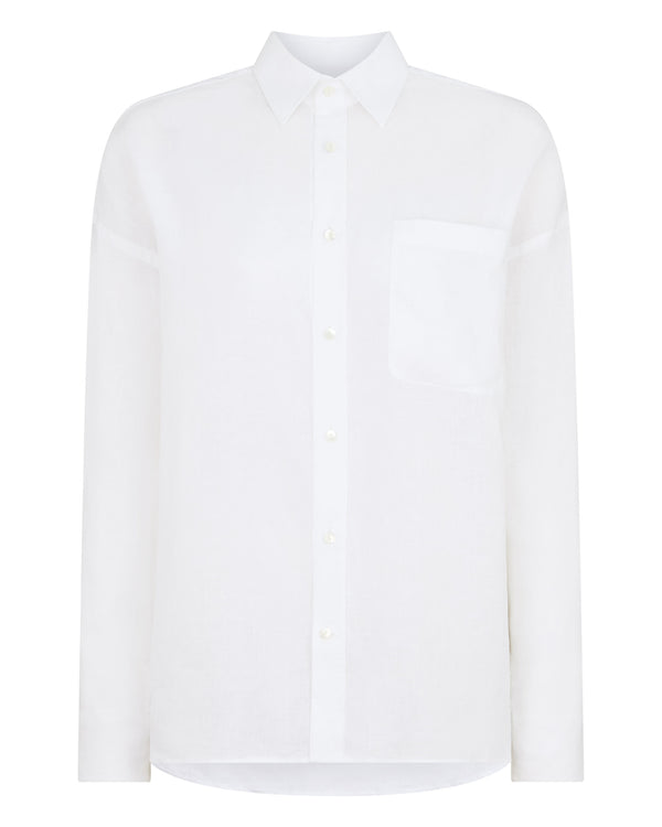 N.peal Women's Valencia Linen Shirt In White