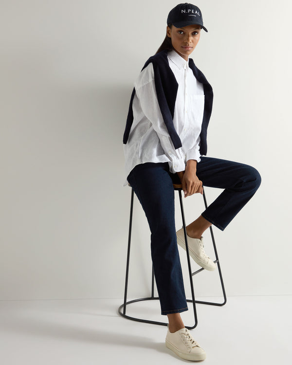 N.peal Women's Valencia Linen Shirt In White