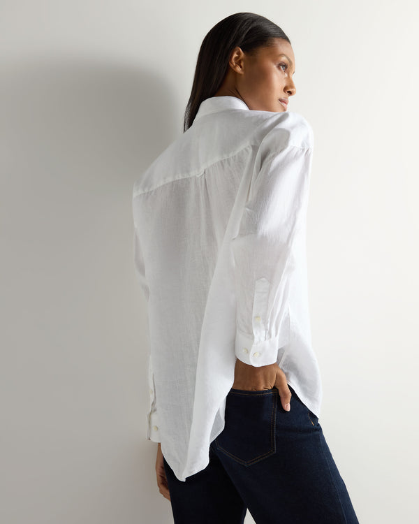 N.peal Women's Valencia Linen Shirt In White