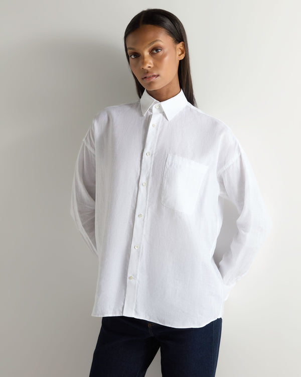 n.peal Women's Valencia Linen Shirt In White