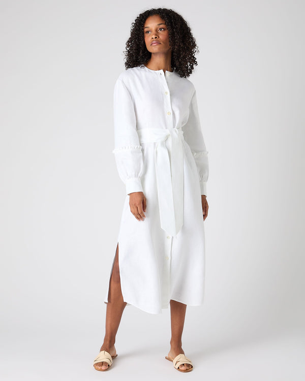 n.peal Women's Willow Linen Dress In White
