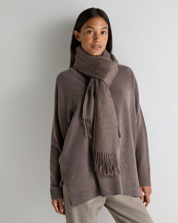 N.peal Women's Woven Cashmere Shawl In Otter Brown