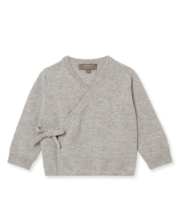 n.peal Wrap Cashmere Cardigan In Fumo Grey
