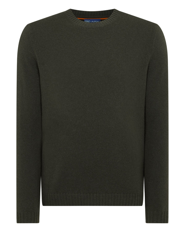 N.peal TUCCI ROUND NECK SWEATER In Arabica Khaki Green