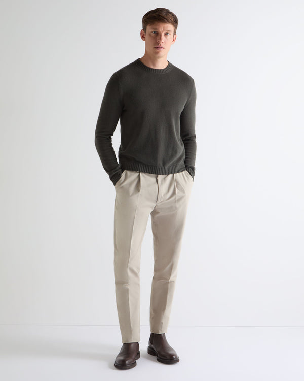 N.peal TUCCI ROUND NECK SWEATER In Arabica Khaki Green