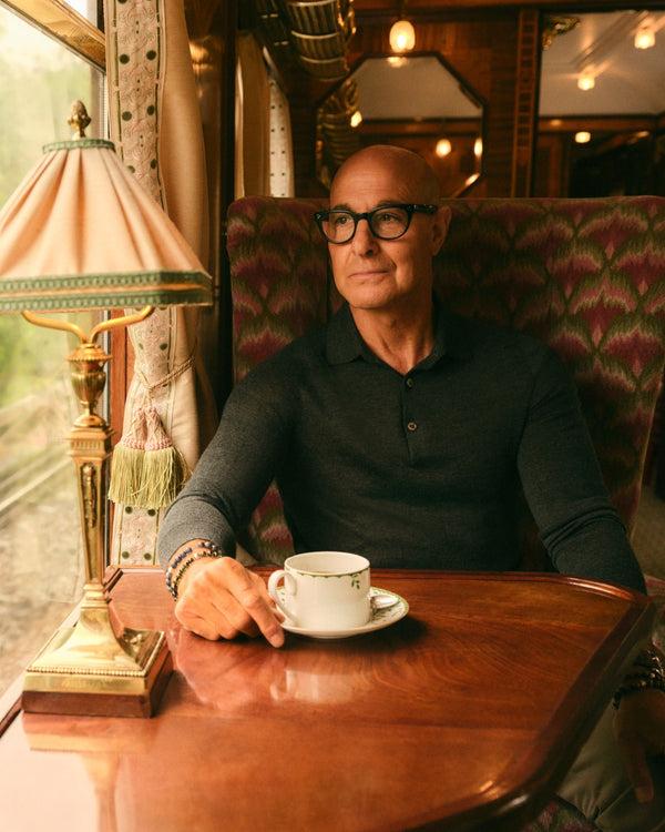 n.peal TUCCI SUPERFINE POLO SHIRT In Dark Charcoal Grey