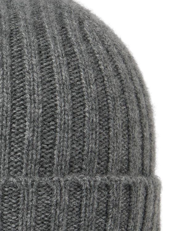 N.peal Unisex Chunky Ribbed Cashmere Hat In Elephant Grey