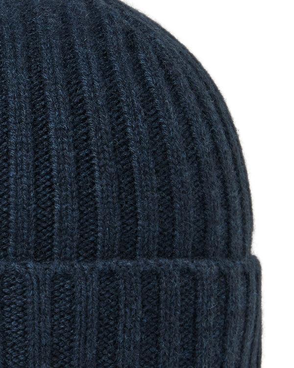 N.peal Unisex Chunky Ribbed Cashmere Hat In Indigo Blue