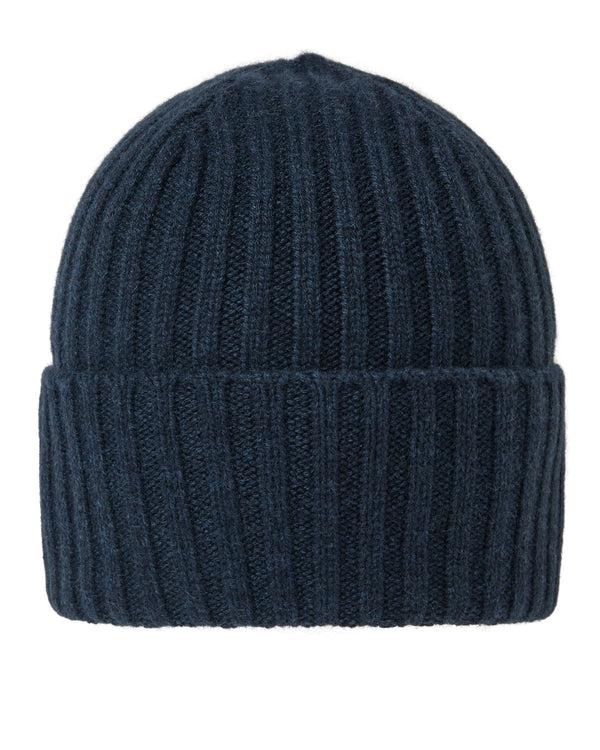 n.peal Unisex Chunky Ribbed Cashmere Hat In Indigo Blue